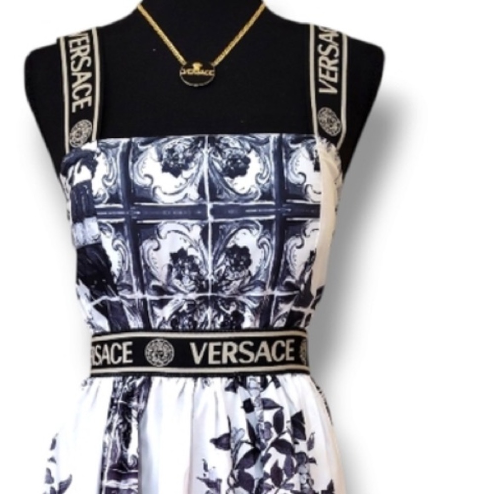 Elegant Black & White Monochromatic Maxi Dress